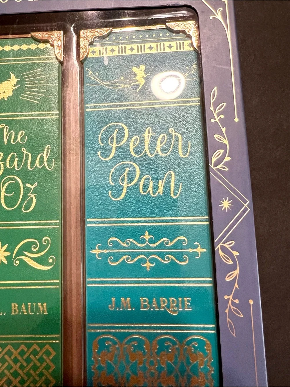 3 Once Upon a Time Bookmarks Vegan Leather Peter Pan Wizard Oz Alice Wonderland